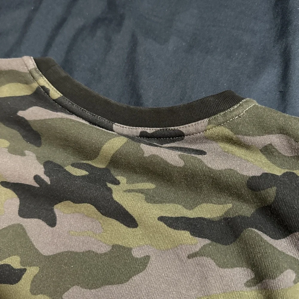 Nike Sportswear Long Sleeve Cropped Sweatshirt Oversized Women S Camo DJ0761-082